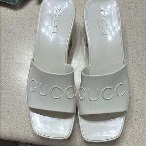 Gucci Women's White Slide Sandals